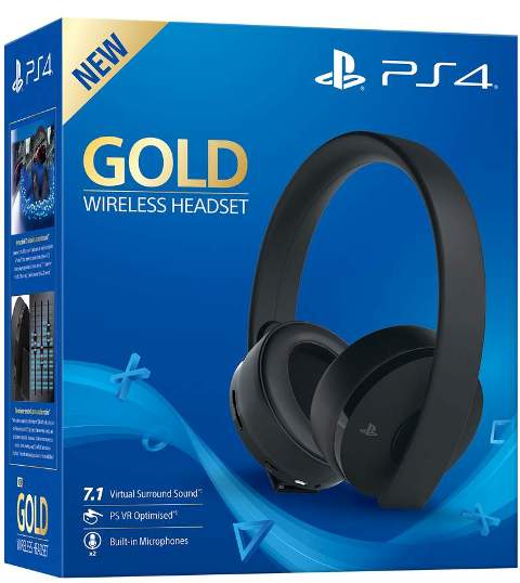 PS4 Гарнитура Wireless Stereo Headset Gold 7.1 (черные)