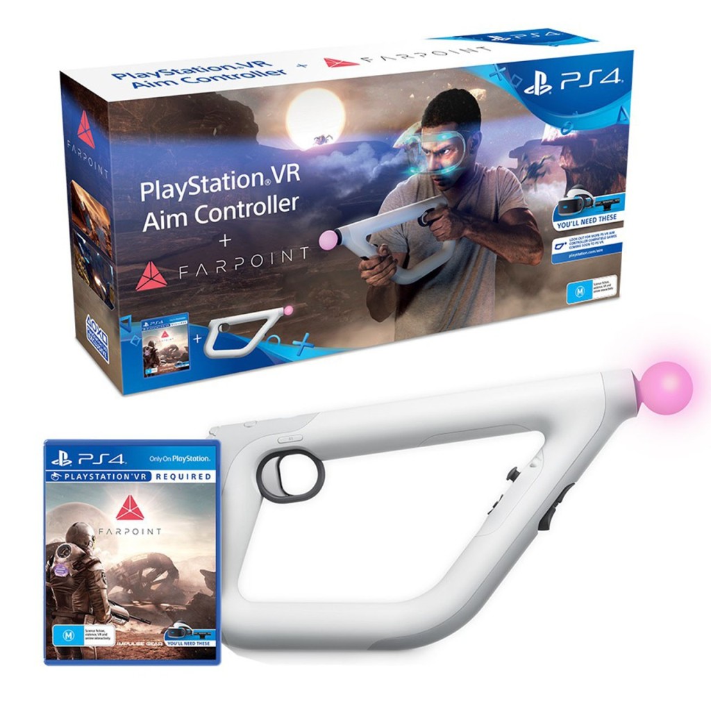 PS4 Контроллер прицеливания PS Aim VR + игра Farpoint (только для VR)