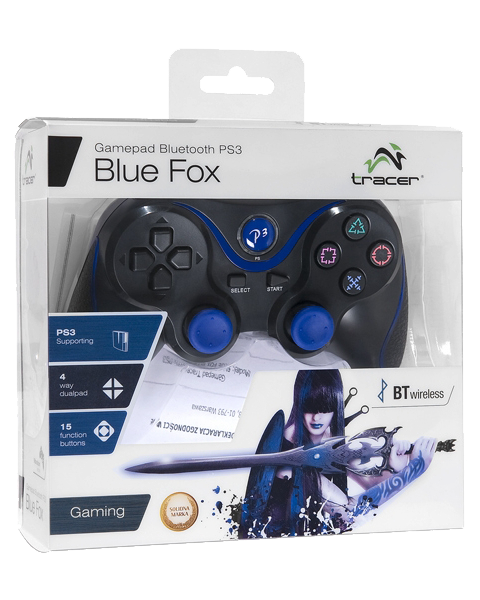 PS3 Controller Bluetooth Tracer Blue Fox