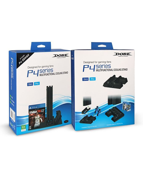 PS4 Slim/Pro Вертикальный стенд с охлаждением Dobe TP4-882