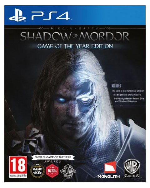 PS4 Средиземье: Тени Мордора Game of the Year Edition