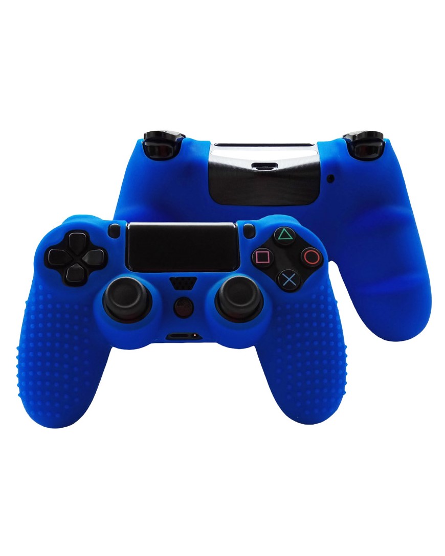 PS4 Силиконовый футляр для контроллера (синий) non-slip